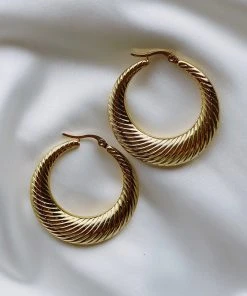 Alamour The Label Claudine Gold Hoop Earrings