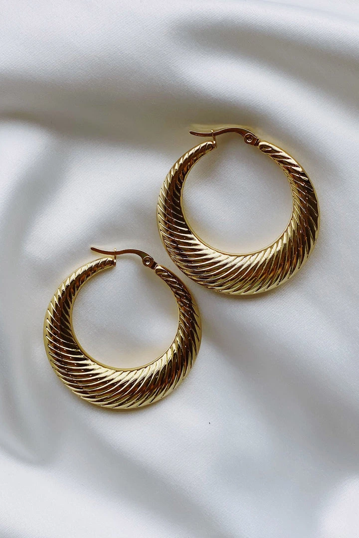 Alamour The Label Claudine Gold Hoop Earrings 2 Alamour The Label Claudine Gold Hoop Earrings