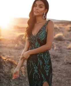 Alamour Made-To-Order Made-To-Order Gowns Danica Sequin Gown - Emerald