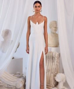 Alamour The Label Alma - White A-Line Gowns