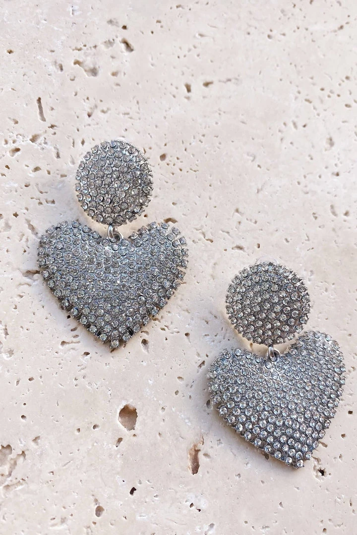 Alamour The Label Dounia Silver Heart Earrings 5 Alamour The Label Dounia Silver Heart Earrings