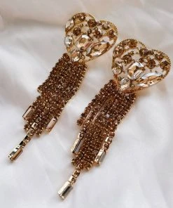 Alamour The Label Jules Bronze Statement Heart Drop Earrings 10 Alamour The Label Jules Bronze Statement Heart Drop Earrings