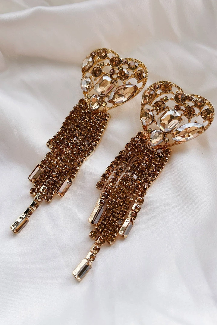 Alamour The Label Jules Bronze Statement Heart Drop Earrings 5 Alamour The Label Jules Bronze Statement Heart Drop Earrings