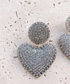 Alamour The Label Dounia Silver Heart Earrings 8 Alamour The Label Dounia Silver Heart Earrings