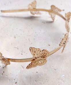 Alamour The Label Sevyn Rose Gold Butterfly Headband