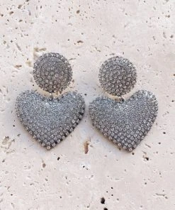 Alamour The Label Dounia Silver Heart Earrings 7 Alamour The Label Dounia Silver Heart Earrings