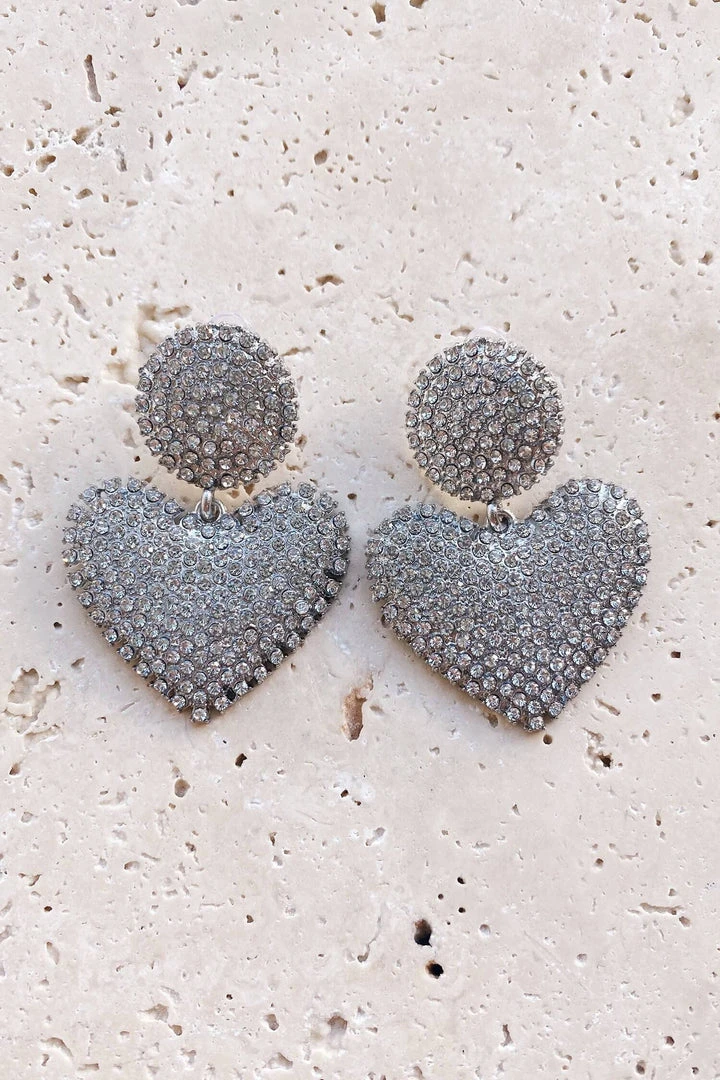 Alamour The Label Dounia Silver Heart Earrings 3 Alamour The Label Dounia Silver Heart Earrings