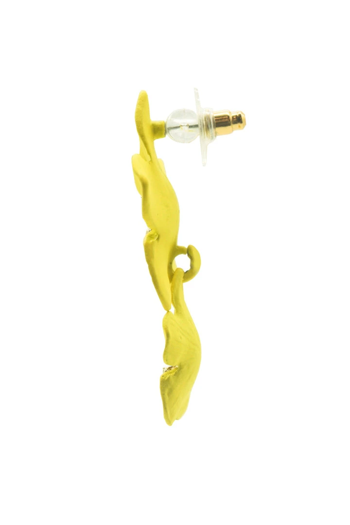 Alamour The Label NEW ARRIVALS Emma Yellow Double Flower Studs 3 Alamour The Label NEW ARRIVALS Emma Yellow Double Flower Studs