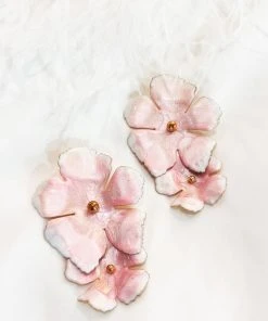 Alamour The Label Stella Baby Pink Flower Studs