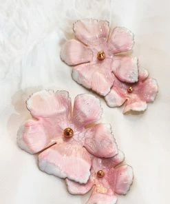 Alamour The Label Stella Baby Pink Flower Studs