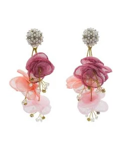 Alamour The Label Emilita Pink Petal Earrings