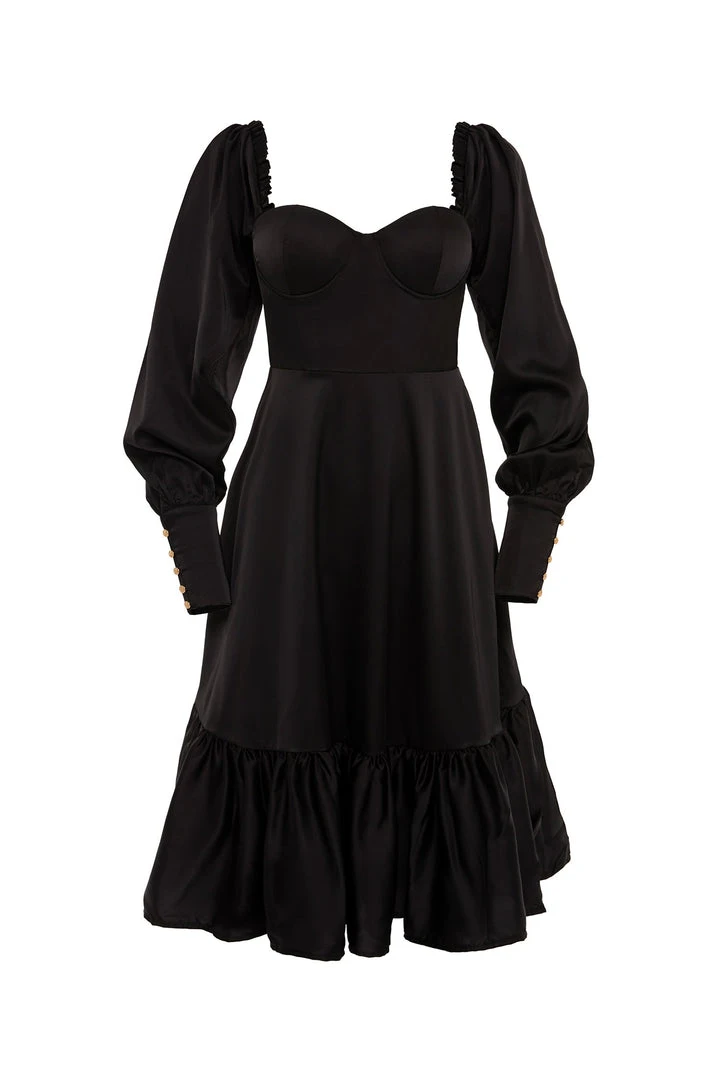 Alamour The Label DRESSES Yusra Black Long Sleeve Dress 4 Alamour The Label DRESSES Yusra Black Long Sleeve Dress