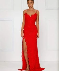 Alamour The Label Layali - Red Fitted Gowns