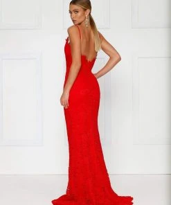 Alamour The Label Layali - Red Fitted Gowns