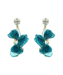 Alamour The Label Emilita Teal Petal Earrings