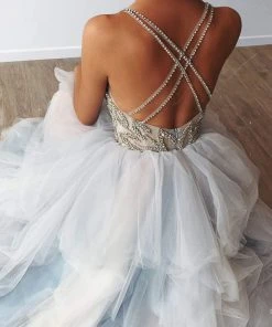 Alamour Made-To-Order Valeriya Beaded Tulle Gown