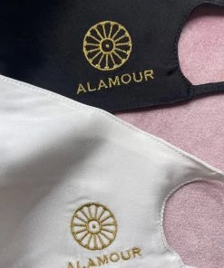 Alamour The Label Silk Face Mask - White 8 Alamour The Label Silk Face Mask - White